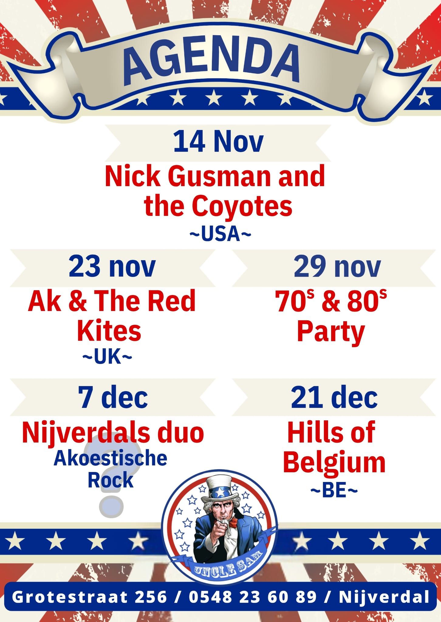 De agenda van November - December